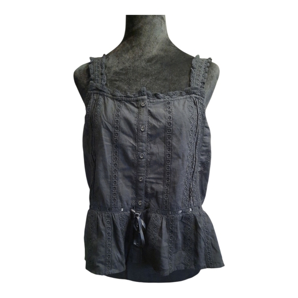 INC International Concepts Tops - NWT I.N.C. Tank Top Embroidery Elegant Black Sleeveless Top Large